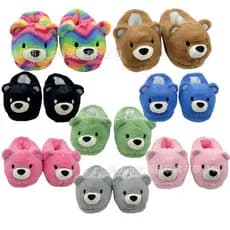 Chinelos de urso Polar transfronteiriços chinelos de pelúcia urso outono inverno interior sapatos de algodão quente.