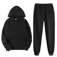Calças com capuz masculinas transfronteiriças terno inverno velo quente moda cor combinando Casual terno esportivo pront