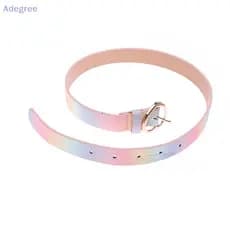 Adegree Cinto Infantil Menina PU Colorido Vestido De Princesa Treinamento Jeans Amor Coração Ilhó Novo