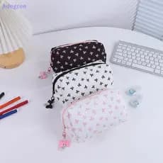 Adegree Bolsa De Armazenamento Fofa Com Laço Rosa De Desenho Animado , Leve , De Produtos De Higiene Pessoal , Tecido De