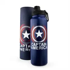 Garrafa Capitão América Inox 1 Litro Marvel Original Resistente Bebida