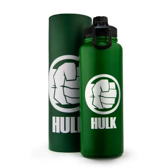 Garrafa Hulk Marvel Térmica Inox 1L Estampa Tampa Rosqueável Alça