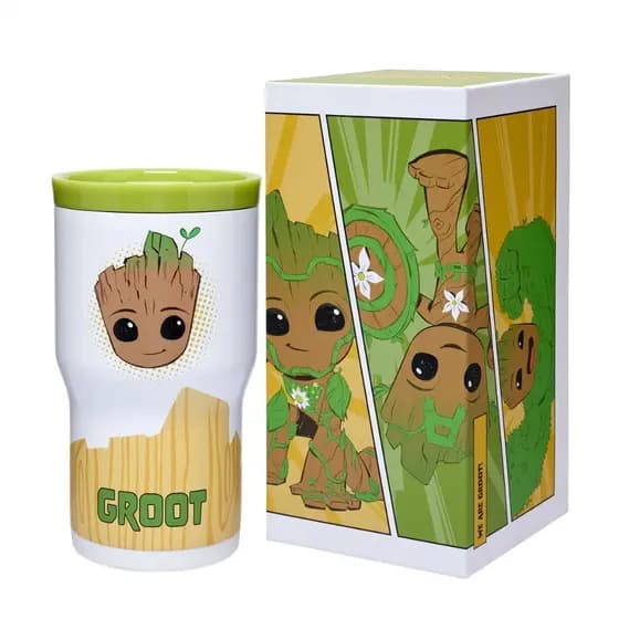 Copo Marvel Térmico Água Groot Infantil Reforçado 532ml
