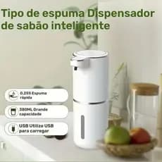Dispenser Automático de Sabonete com Sensor Recarregável USB 380ML