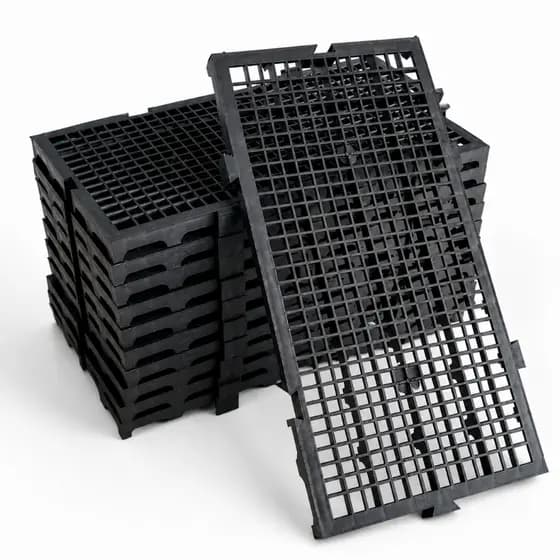 Kit Estrado Pallet Plástico Preto Modular Encaixável 50x25cm