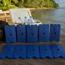Kit 10 Placas Gelo Reutilizável 400ml Acumulador Frio Cooler Caixa Térmica Praia Camping Pescaria Viagens