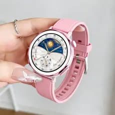 2025 GT5 Mini Smartwatch Relógio Inteligente Feminino GT 5 AMOLED Tela HD Bluetooth Chamada NFC GPS