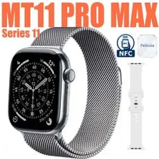IWO NFC MT11 ProMax Sem Fio Com Carregamento Smartwatch Série 11 Bluetooth Chamada De Discagem