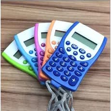 Calculadora Kenko KK-1660 Colorida com Cordão | Mini Calculadora Portátil Escolar Escritório