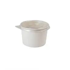 Pote de Papel 390ml White + Tampa Plástica - PCT 50un