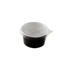Pote de Papel 280ml Black + Tampa Plástica - PCT 50un