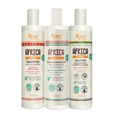 Kit Apice Shampoo Condicionador Gelatina Ativadora África Baobá Restaurador 300ml