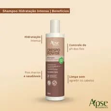 Shampoo Crespo Power Apice 300ml Hidratante Controla o frizz