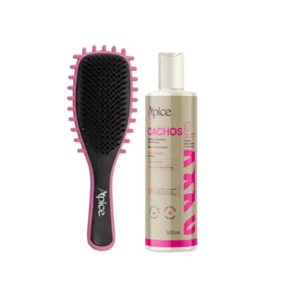 Kit Fitagem Gringa para Cachos com Escova e Gelatina Modeladora 300ml