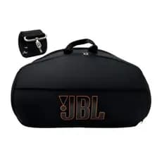 Bolsa Preta Com Bolso Boombox Compatível Jbl 1 2 3 Com Alça Preto
