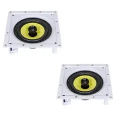 Kit 2 Caixa Acústica De Embutir Arandela Ci6s Plus Branco