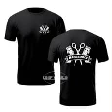 Camiseta Barbeiro Barbearia Camisa Uniforme Salão Trabalho Cabelereiro Maquina