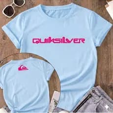 Camiseta Feminina Quiksilver Confortável Camisa Tshirt Premium Quik Surf Skate Blusinha Moda Feminina para Festa