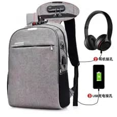 Mochila escolar impermeável e anti-roubo com cadeado