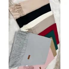 2024 novo cachecol frente e verso estampado em cor sólida para mulheres no inverno xale de caxemira de imitação