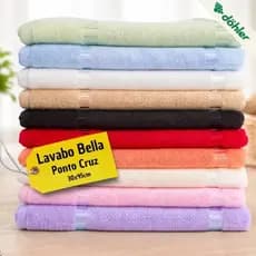 Kit 1/2/3/4 Toalhas Lavabo Dohler Bella 30x45 Etamine P/ Bordar Ponto Cruz