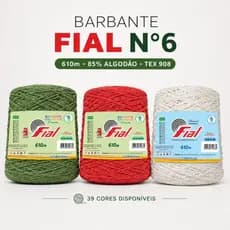 Barbante Fial Numero 6 Colorido 600g para Crochê e Tricô Macio