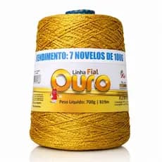 Linha Fial Ouro 819m/700g - Dourado , Tricô, Crochê, Artesanato LANÇAMENTO