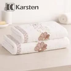 Jogo Toalha Banho + Rosto Karsten Yuna 430g/m² Softmax Macia Alta Absorção Premium