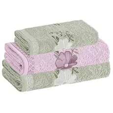 Kit Toalhas Karsten Yuna 3 Peças 2Banho+1Rosto Algodão SoftMax 430g/m²