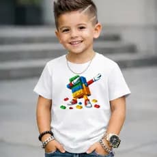 Camiseta Blusa Infantil Masculina Menino Lego 100% Algodão Tendencia Envio Rápido Imediato Modinha