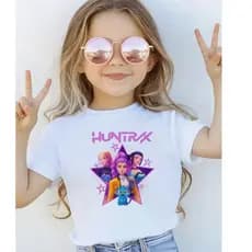 Camiseta Infantil e Adulto Huntrix - Camisetinha Menina Guerreiras do Kpop Demon Hunter Huntrix