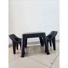 Kit Mesa Infantil Plástica com 2 Cadeirinhas infantil Resist até 80kg Escolas Area de Lazer Igrejas