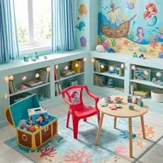 Cadeira Infantil Aranha e ou Sereia Salas Brinquedoteca Escolas Area de Lazer Crianças