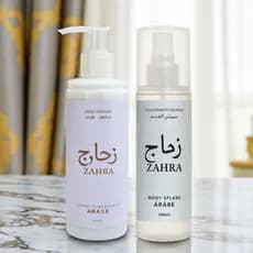 Kit Feminino Body Splash + Creme Zahra 200ml cada