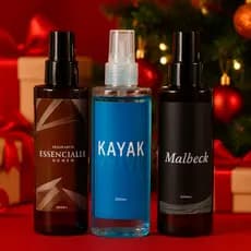 Kit Homem Cheiroso Magnata - Presente natal - 3 Body splash 200ml cada (Malbeck, Kayak, Essenciale)