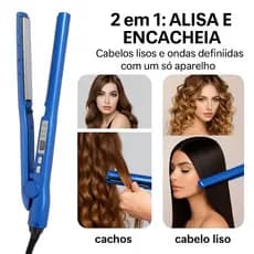 Chapinha 2 em 1 Alisadora e Modeladora – Rápida, Portátil, Para Cabelos Lisos e Ondulados
