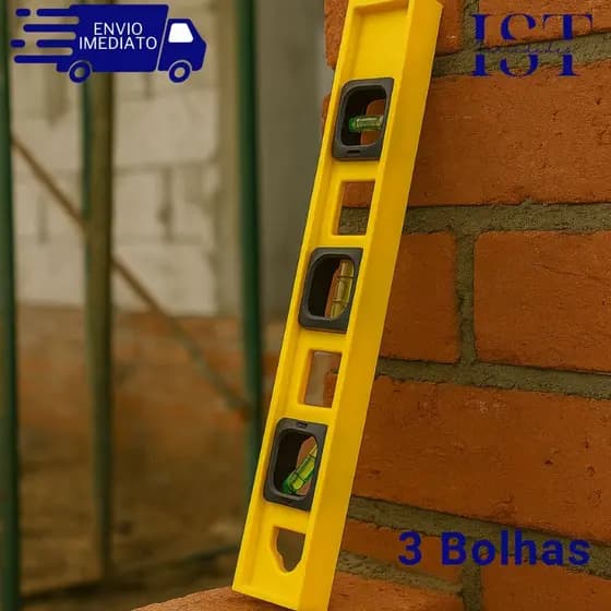 Nível de Mão 45cm Profissional 3 Marcas de Bolha Precisão Garantida para Obras Reformas e Construção