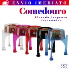 Kit 2 Comedouro Elevado Suspenso Pet Para Cães e Gatos Conforto Premium Suporte Com Design Moderno