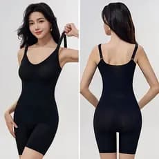 Body Macaquinho Cinta Modeladora Bermuda Bumbum Costa Nua Mostre belas curvas