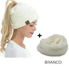 Várias cores Conjunto de cachecol e gorro quente e à prova de vento no inverno, indispensável para o trabalho e passeios