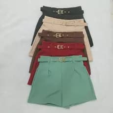 Short Feminino com Cinto Ajustável para Mais Conforto