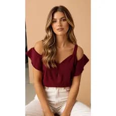 Blusa com Vazado na Manga