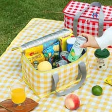 Bolsa Térmica Cesto De Piquenique Com Zíper Dobrável Para Alimento Quente ou Frio Impermeável - 35*20*20CM