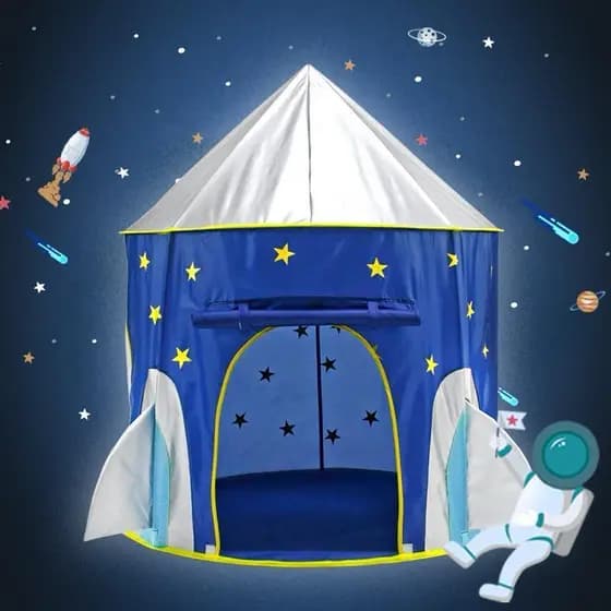 Barraca Infantil castelinho  Foguete Azul / Rosa Cabana Toca Tenda Casinha 105*130