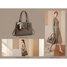 Bolsa Feminina Com Alça Transversal e De Ombro Grande Com Lenço HFSU-20