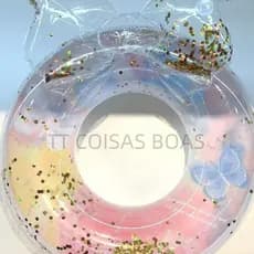 Boia Inflável Infantil Super Linda Com Lantejoulas e Laços 70 cm