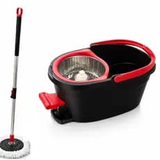 Balde Mop Turbo 13L com Pedal Giratório – Cesto Duplo Inox e Esfregão 360° Profissional