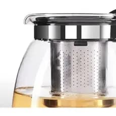 Chaleira Vidro Inox 950ml Infusor Chá Café Design Moderno Resistente Prática Cozinha Funcional