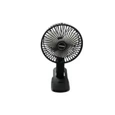 Mini Ventilador Portátil Mesa Recarregável Silencioso Bivolt Ajustável Preto