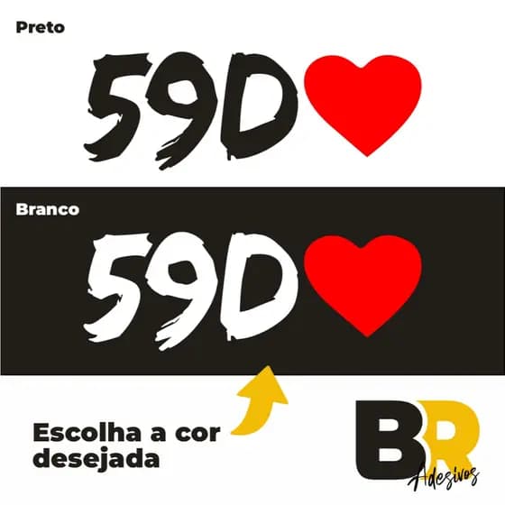 Adesivo Grau Bicicleta Moto Carro Capacete Original 59D com Coração Vermelho Original BR Adesivos